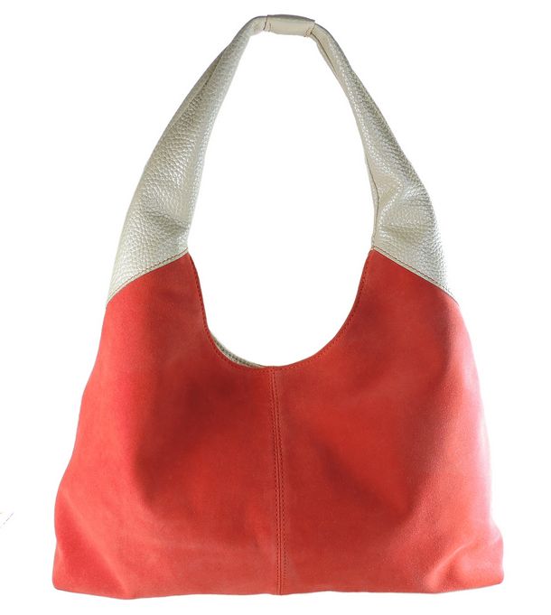 Borsa Adele - Rosso Chiaro/Bianco