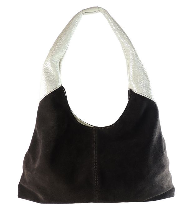 Borsa Adele - Marrone Scuro/Bianco