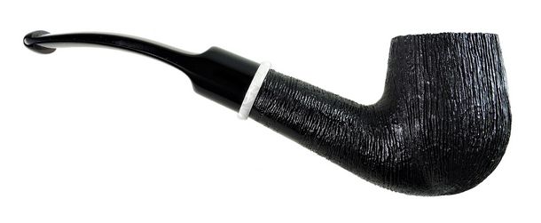 BriarWorks Classic Series Bent Billiard Dark Rusticated - pipe 021