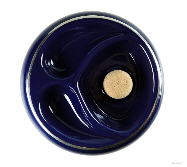 Ashtray with pipe beater and pipe rest Dark Brown - Ceramic - 001 a