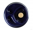 Ashtray with pipe beater and 2 pipe rest Blue - Ceramic