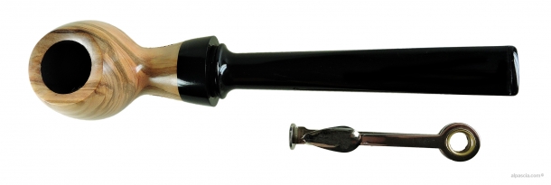 Al Pascia' Curvy Churchwarden Olive Wood 02 - pipe D434 d