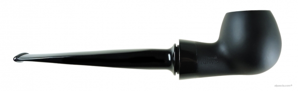 Al Pascia' Curvy Churchwarden Black Matte 02 - pipe D442 b