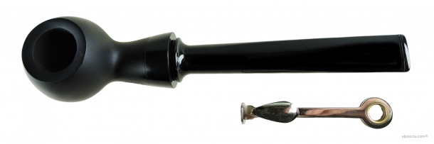 Al Pascia' Curvy Churchwarden Black Matte 02 - pipe D442 d