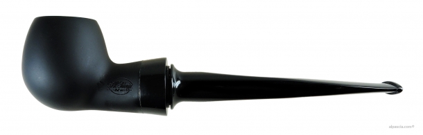 Pipa Al Pascia' Curvy Churchwarden Black Matte 02 - D447 a