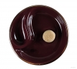 Posacenere con battipipa e poggiapipa Bordeaux - Ceramica