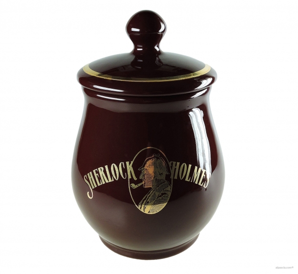 Vaso Porta Tabacco Sherlock Holmes  Marrone DSH3M - Ceramica - 001 a