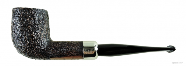 LIG112 - PETERSON ACCENDINO PER PIPA LAMINATO ARGENTO LINEE VERTICALI -  Peterson