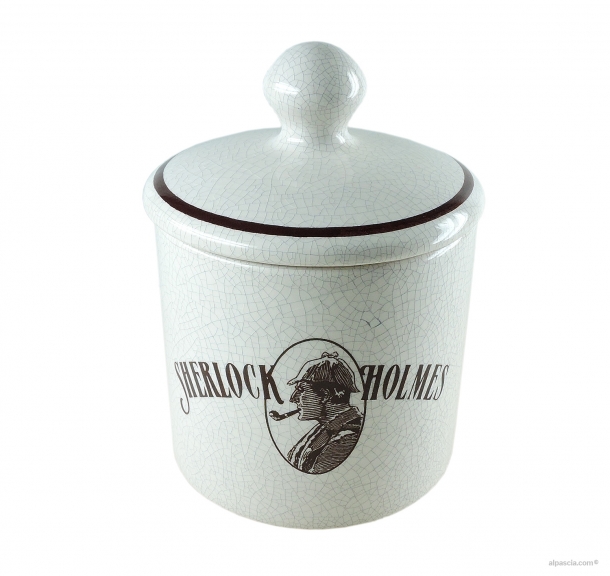 Vaso Porta Tabacco Sherlock Holmes  Craquelé DSH1CRAQUELE - Ceramica a