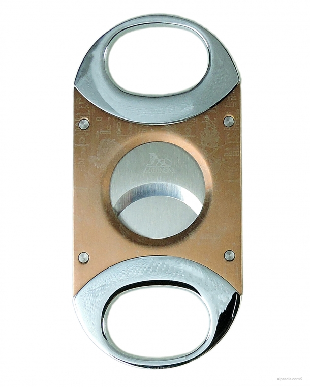 DOUBLE BLADE CIGAR CUTTER LUBINSKI PINK GOLD/CHROME FT741 a