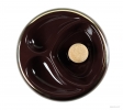 Posacenere con battipipa e 2 poggiapipa Marrone Scuro - Ceramica