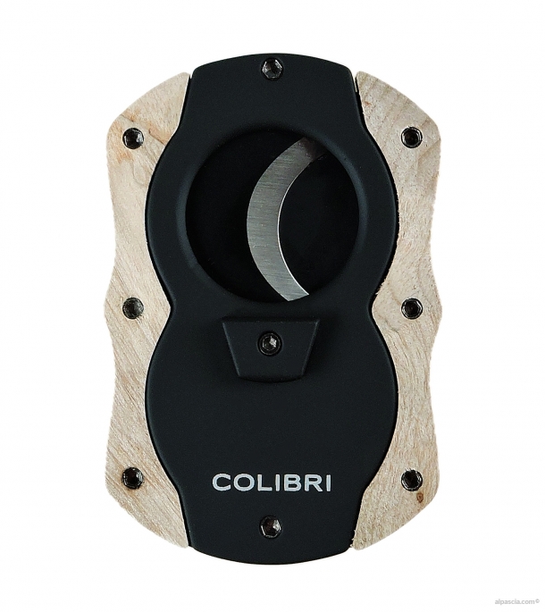 COLIBRI TAGLIASIGARI 2 LAME CUT WOOD LEGNO CHIARO a