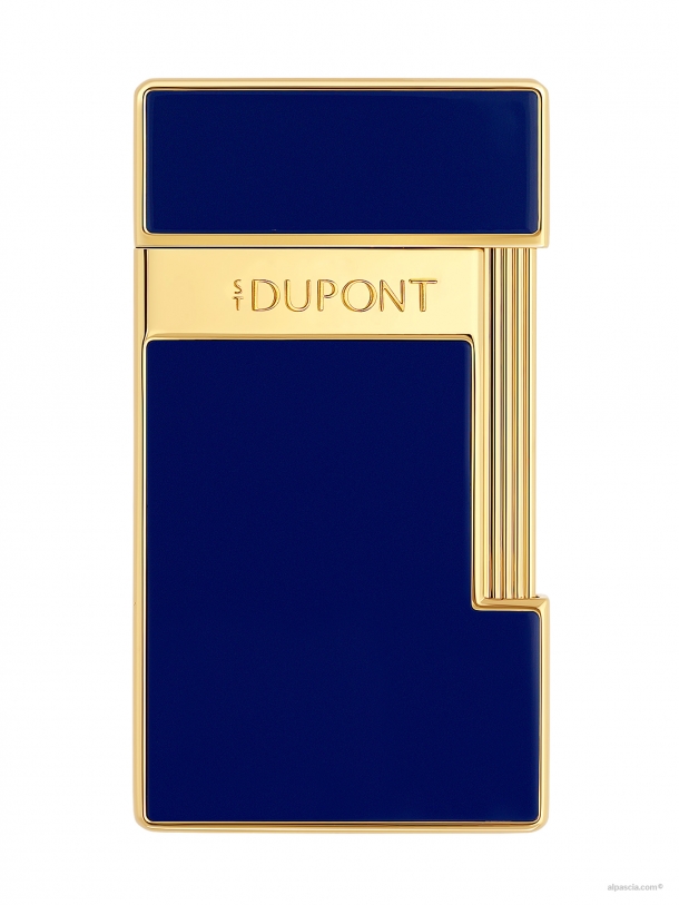 S.T. Dupont Slimmy lighter shiny blue Lacquer 028225