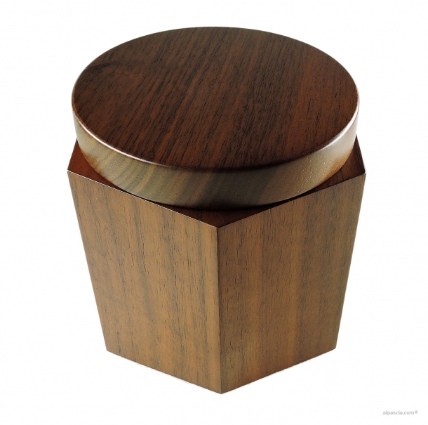 Vaso Porta Tabacco Esagonale Obliquo D610 - Noce a