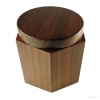 Vaso Porta Tabacco Esagonale Obliquo - Noce