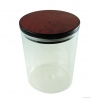 Vaso Porta Tabacco in vetro con tappo in radica vavona