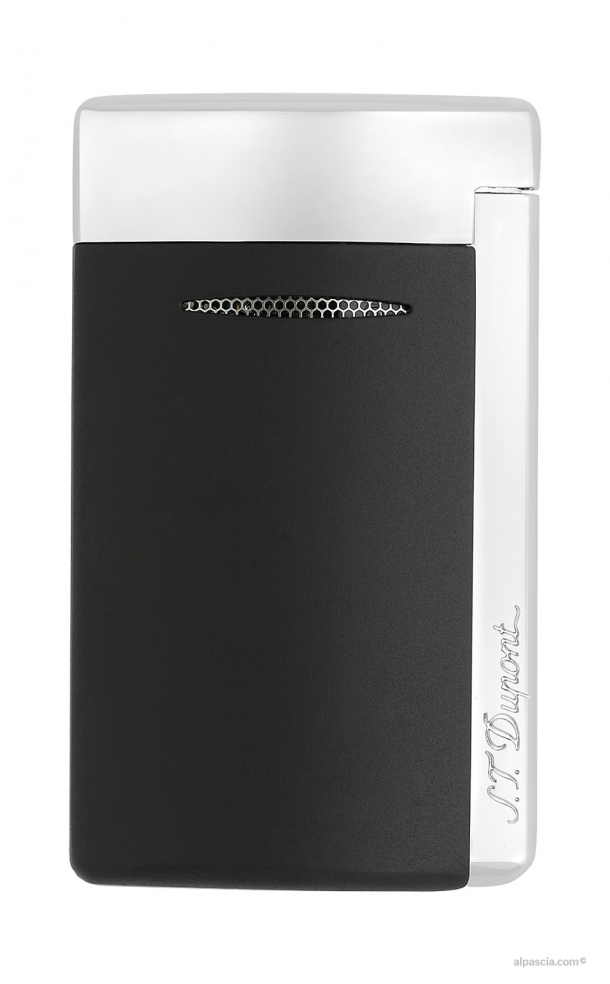 S.T. Dupont MINIJET ACCENDINO CROMO NERO 010815 b