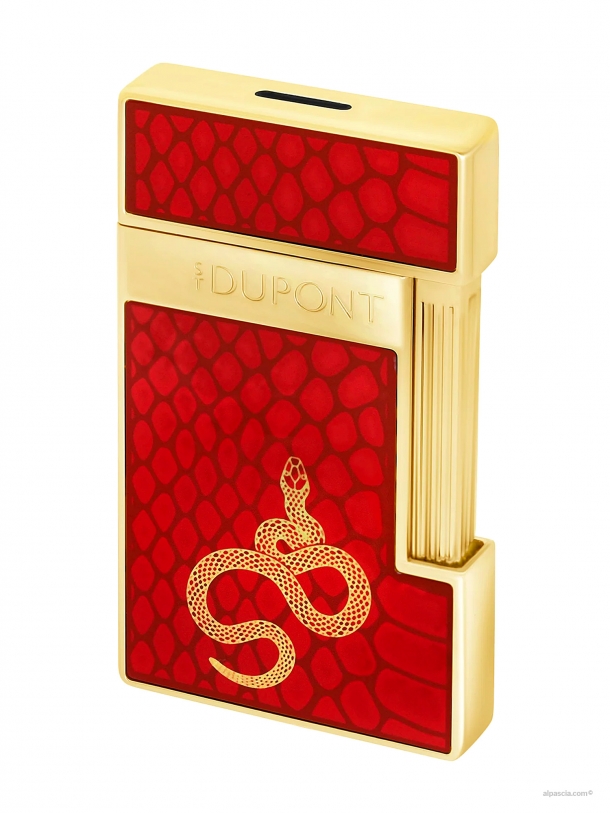 S.T. Dupont Slimmy accendino Laccato rosso 028075 b