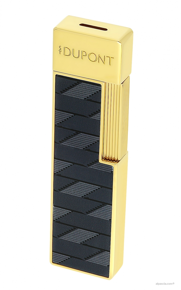 S.T. Dupont Twiggy Monogram 1872 accendino lacca nero  030079 a