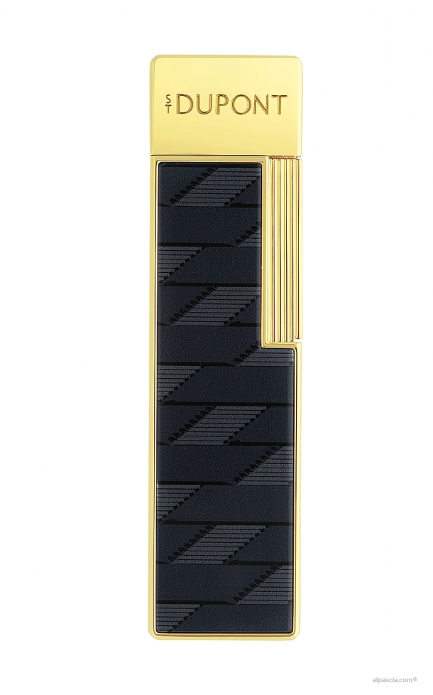 S.T. Dupont Twiggy Monogram 1872 accendino lacca nero  030079 b