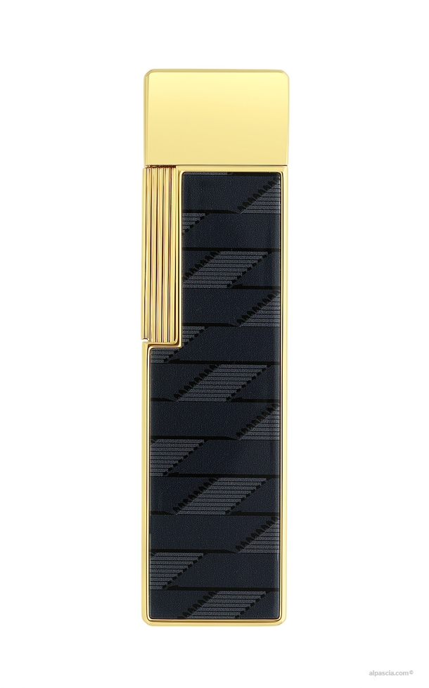 S.T. Dupont Twiggy Monogram 1872 accendino lacca nero  030079 c
