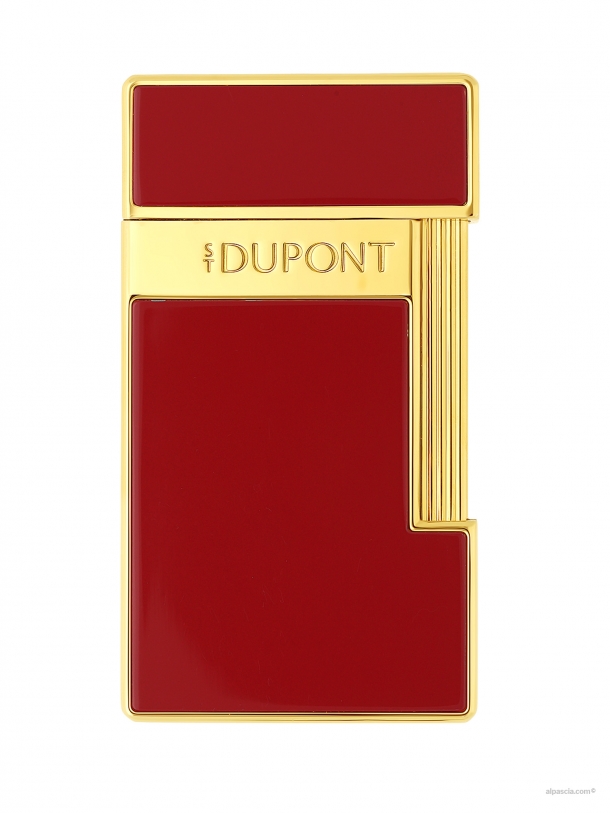S.T. Dupont Slimmy accendino laccato bordeaux e dorato  028030 a