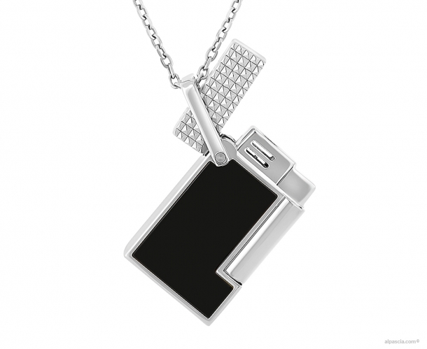 S.T. Dupont Lighter Necklace lacquered/silver K27076CH - Lighter d