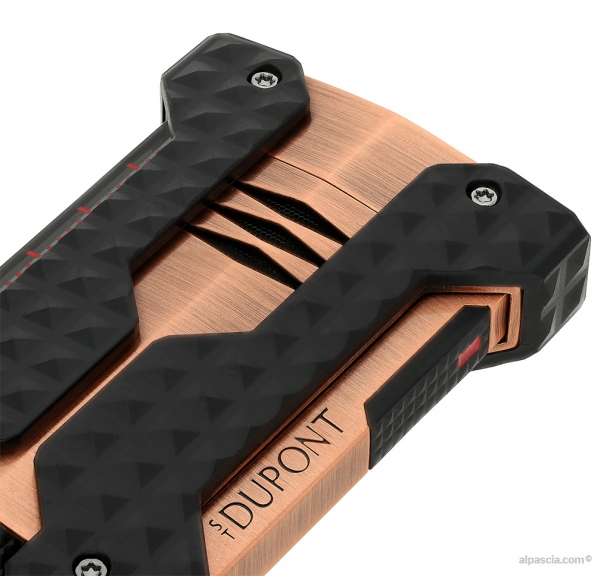 S.T. Dupont WINDPROOF Accendino spazzolato rame W21325 d
