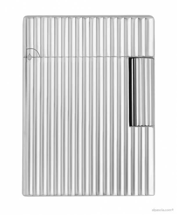 S.T. Dupont lighter Line 1 guilloché  silver C14021