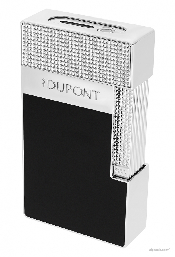 S.T. Dupont table lighter lacquered silver T20101