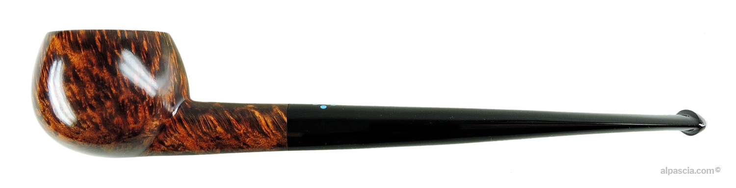 Vista laterale della Pipa Sasieni 4 Dot Walnut Prince- 042a