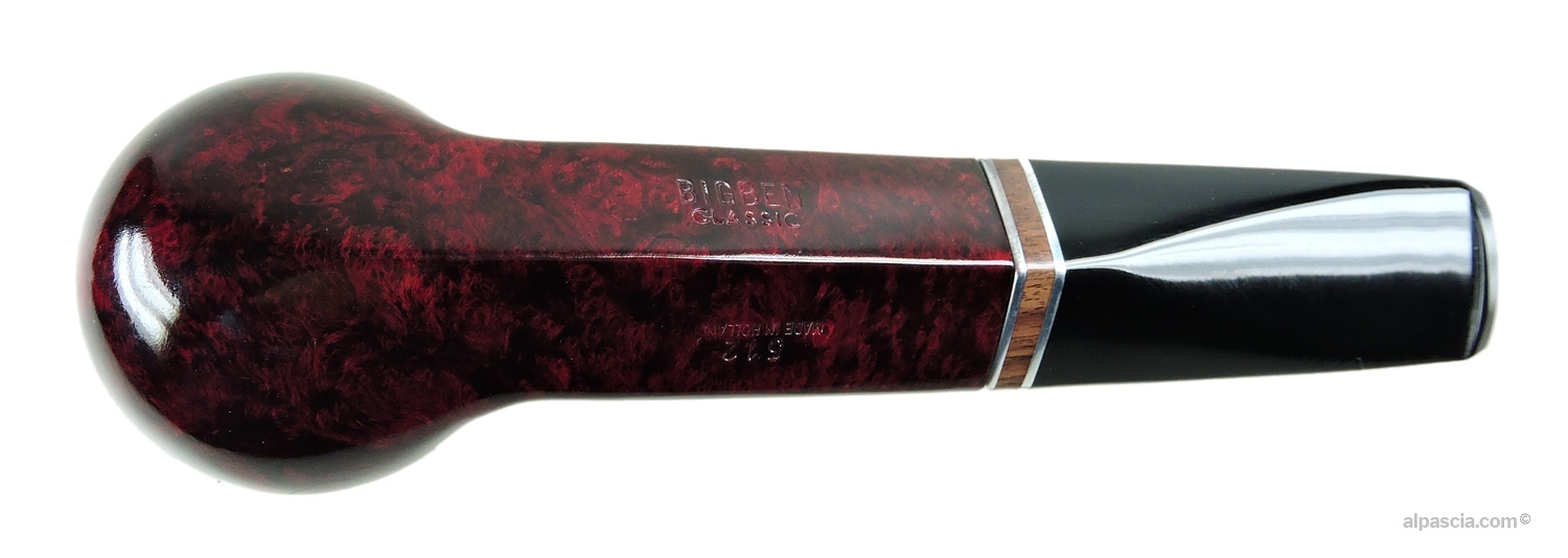 BIG BEN CLASSIC 2 TONE RED POLISH 512 - 9MM Filter pipe - bottom view - 1228