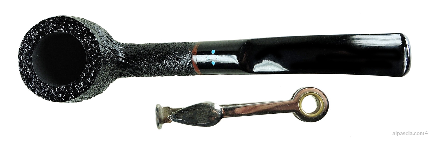 SASIENI 4 DOT RUFF ROOT DARK pipe - top view - 044