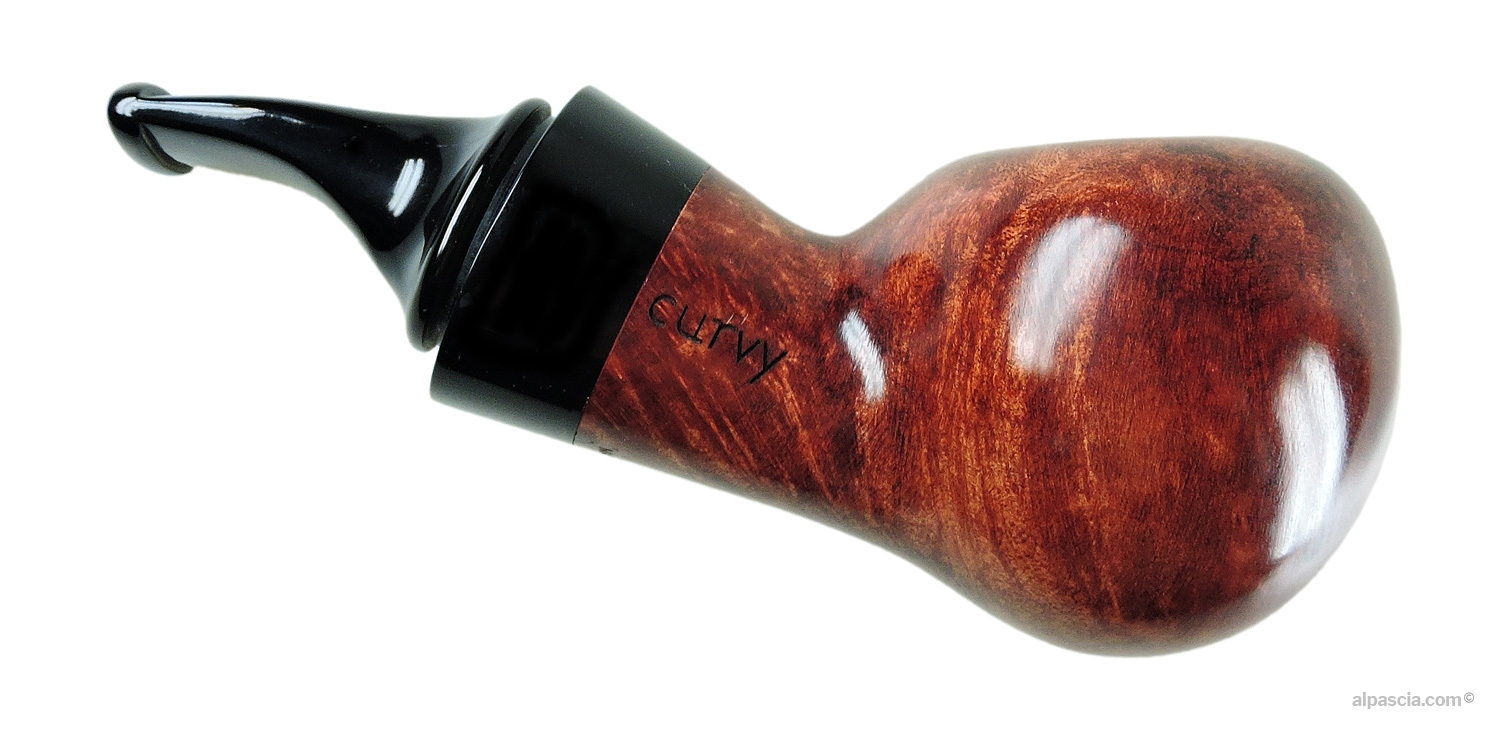 Al Pascia' Curvy Mahogany 04 pipe - other side view - D759b