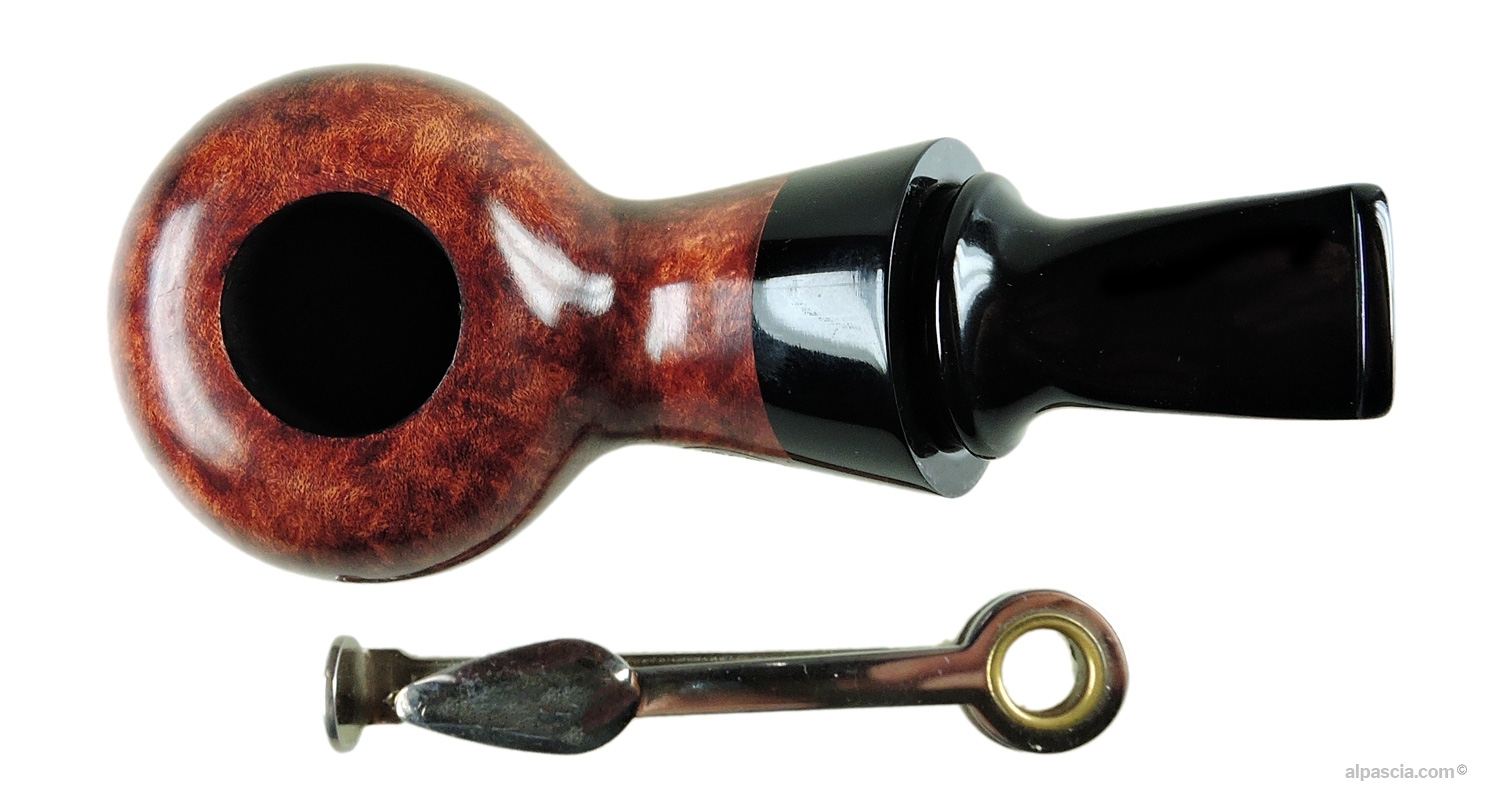 Al Pascia' Curvy Mahogany 04 pipe - top view - D759d