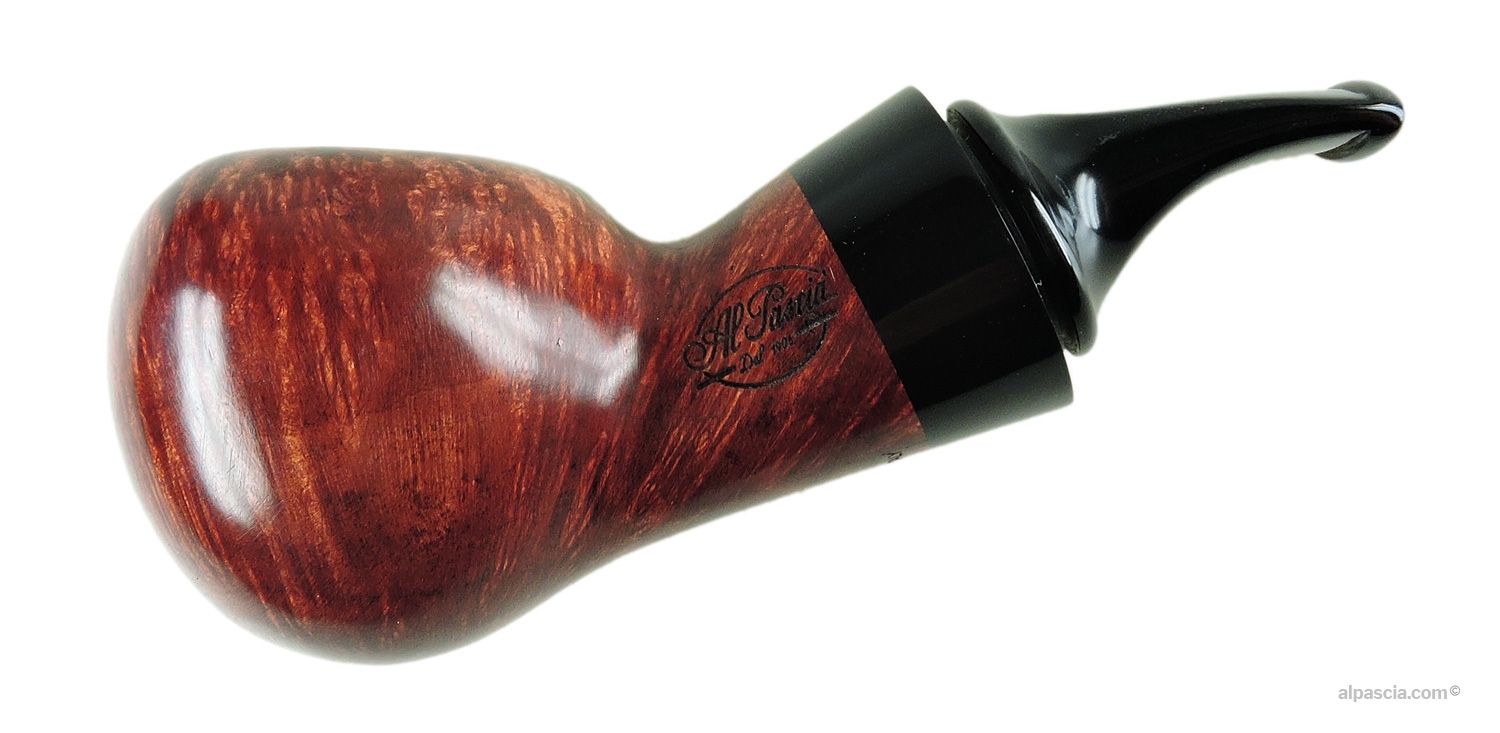 Al Pascia' Curvy Mahogany 04 pipe - side view - D760a