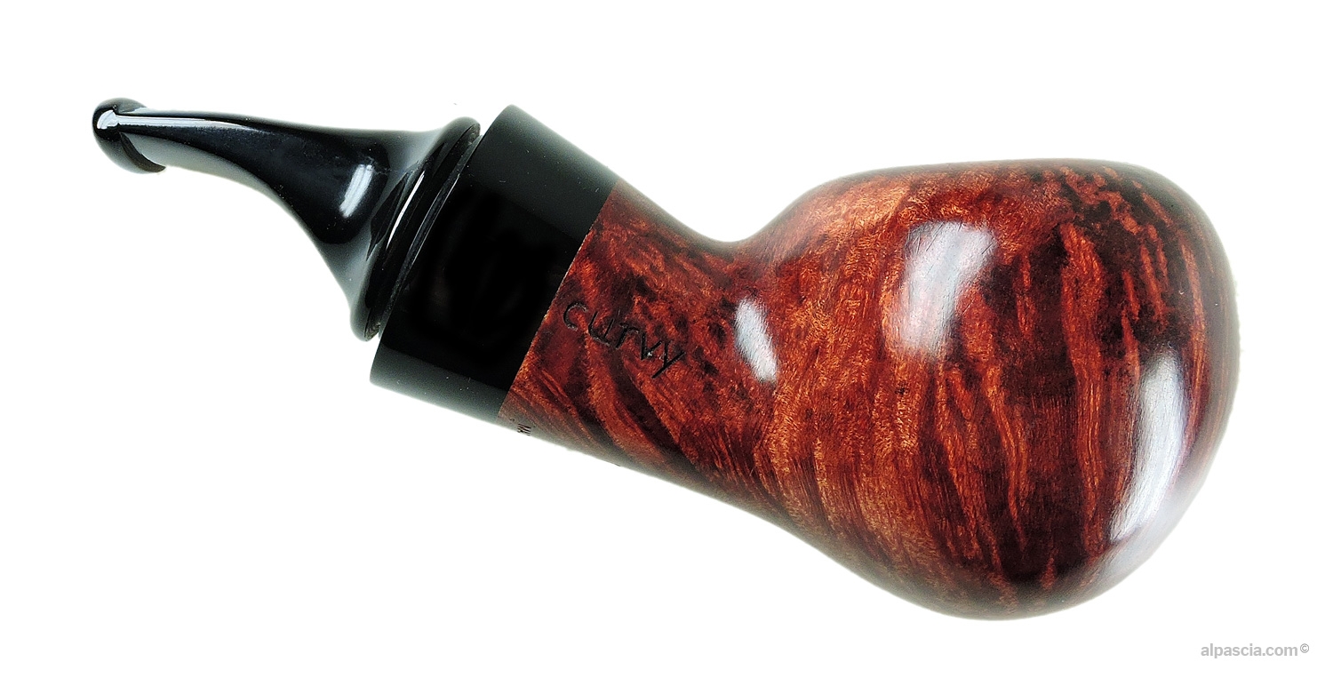 Al Pascia' Curvy Mahogany 04 pipe - other side view - D760b