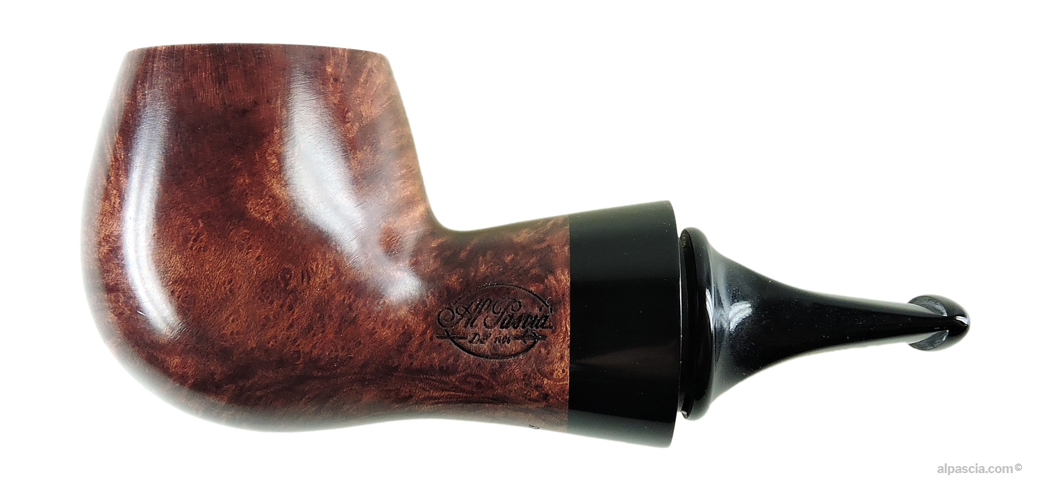 Al Pascia' Curvy Walnut 02 pipe - side view -D761a