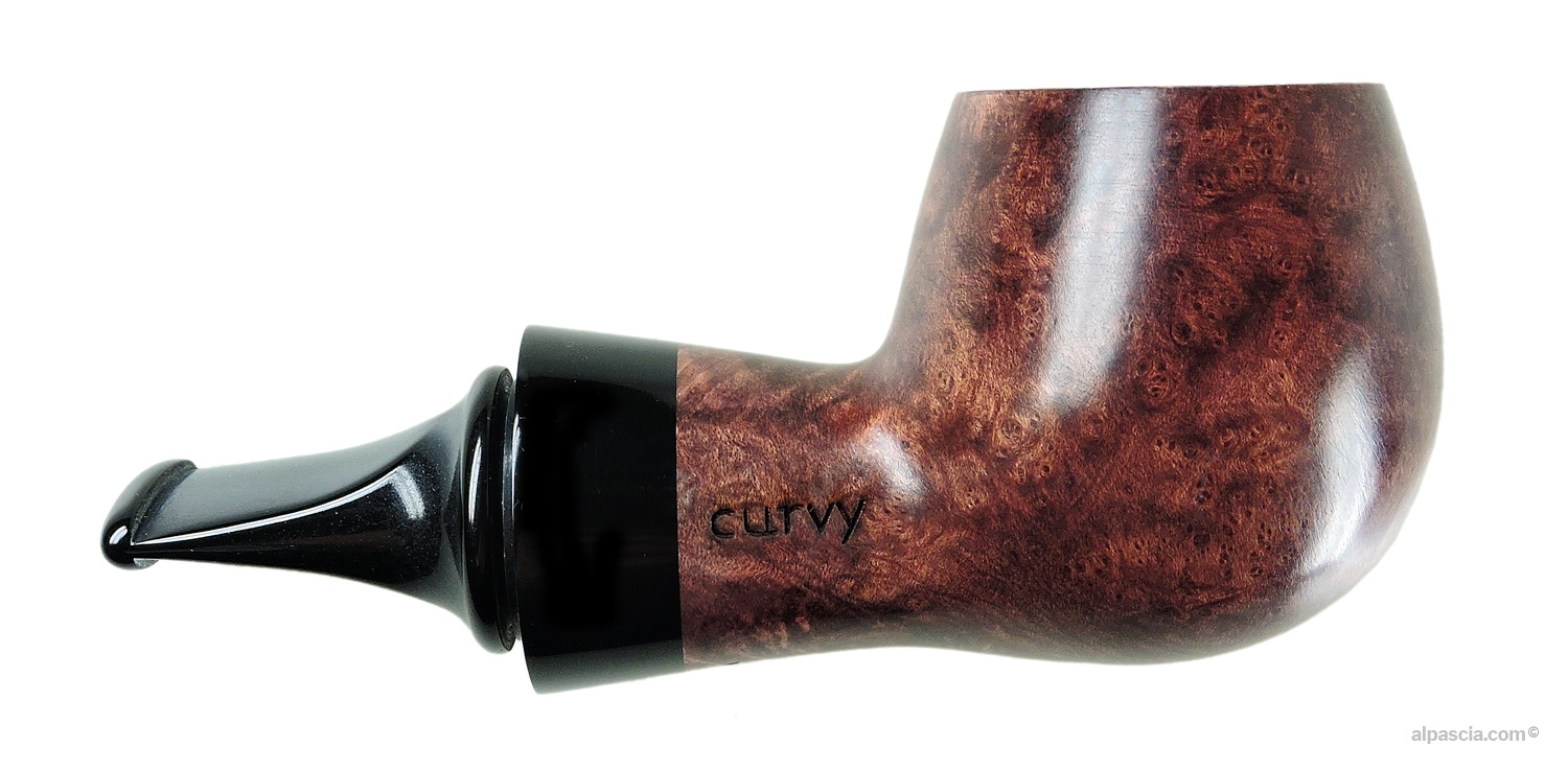 Al Pascia' Curvy Walnut 02 pipe - other side view -D761b