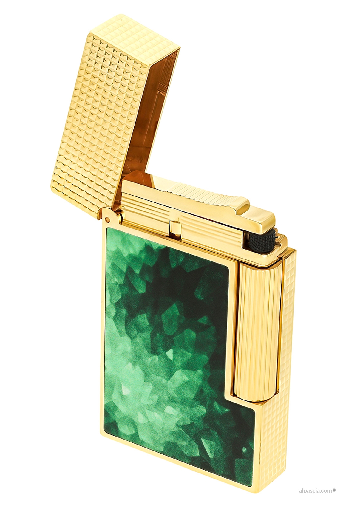 S.T. Dupont Line 2 Geode Green C16036CL - open