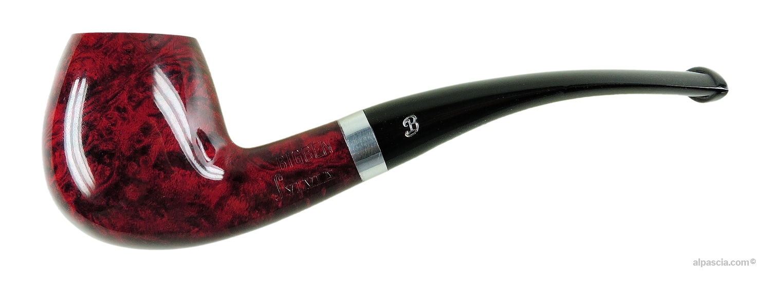 BIG BEN SYLVIA 2 TONE RED POLISH 802 - 9MM Filter - pipe 1236a - side view