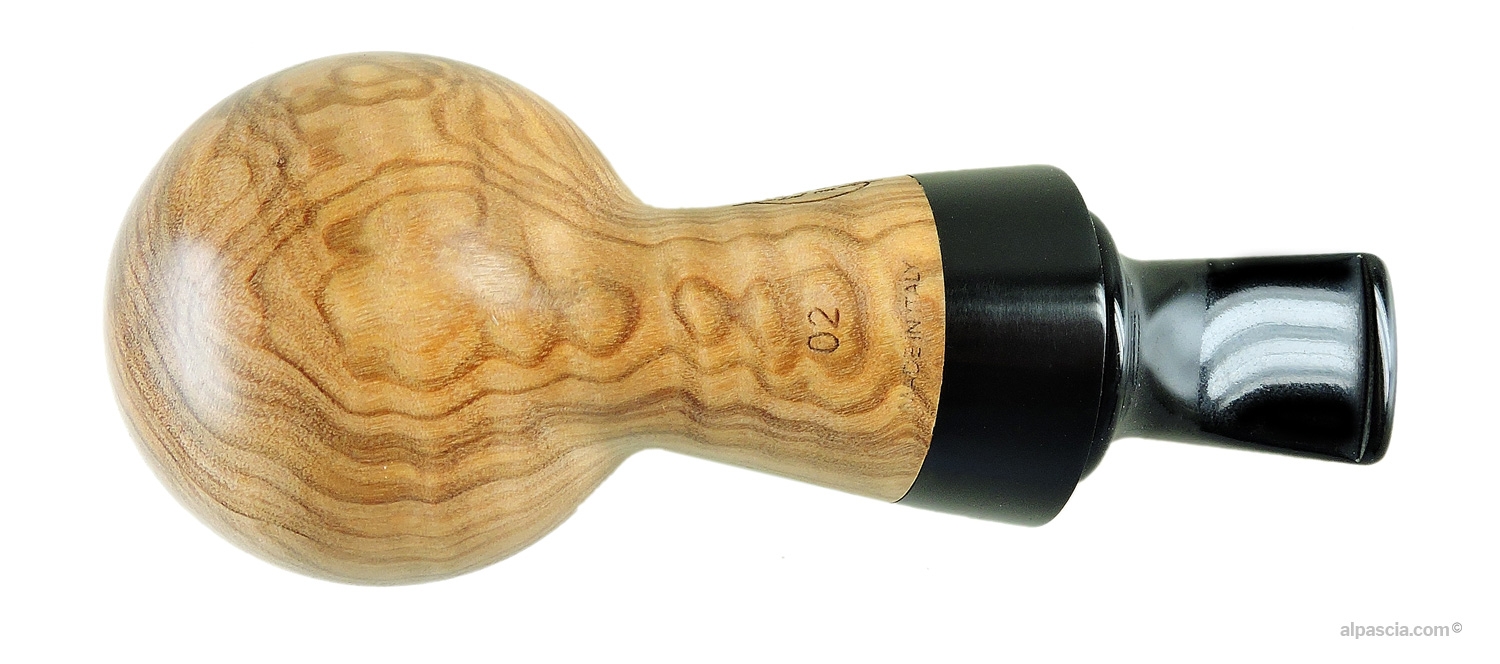 Al Pascia' Curvy Olive Wood 02 pipe - D764d - bottom