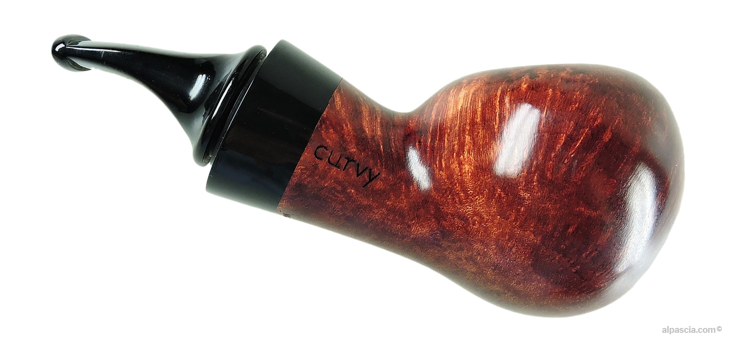 Al Pascia' Curvy Mahogany 04 pipe - D765b - other side