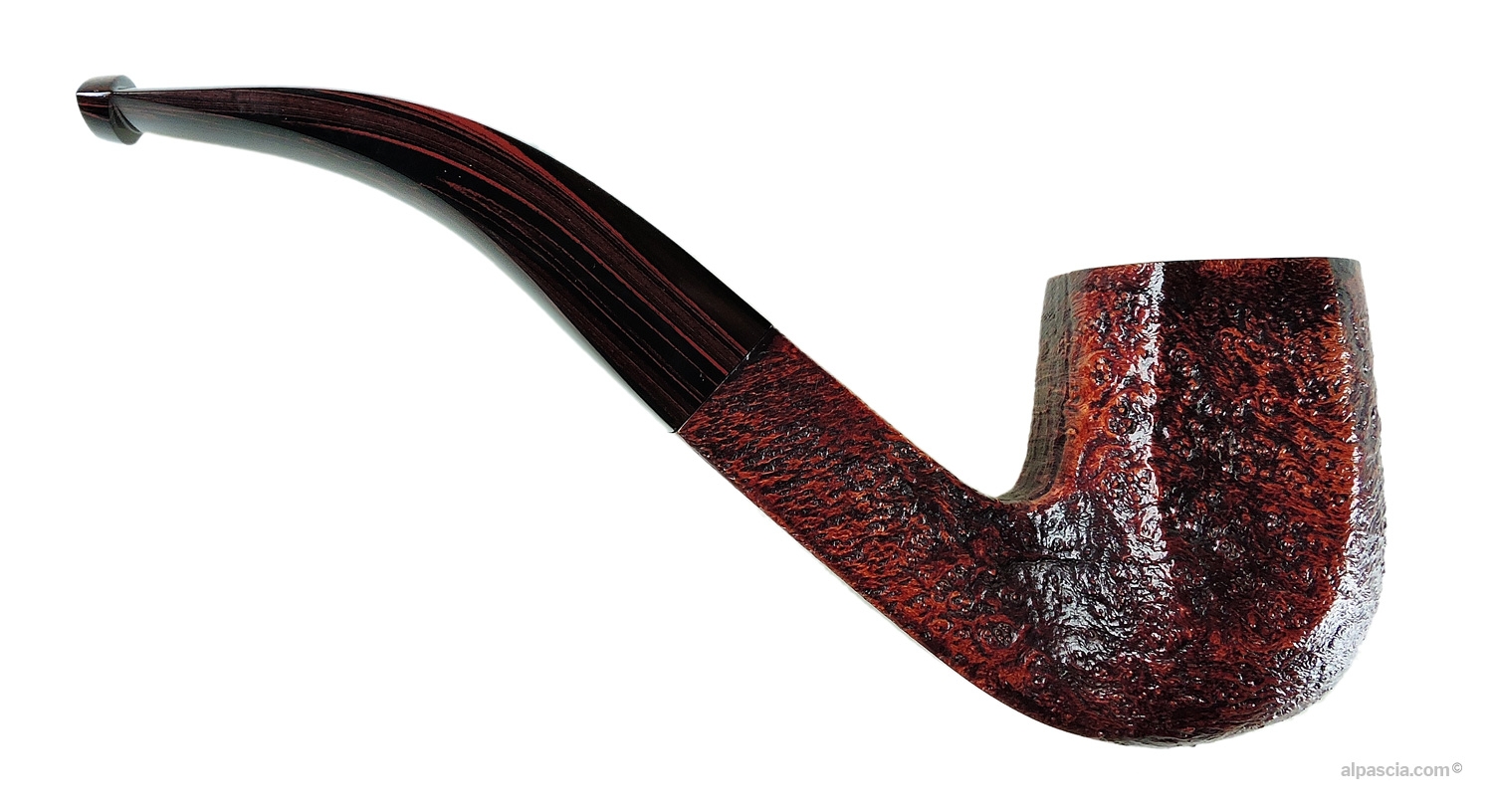 Vista altro lato della pipa Dunhill Cumberland modello 6 Gruppo 6 (G141b)