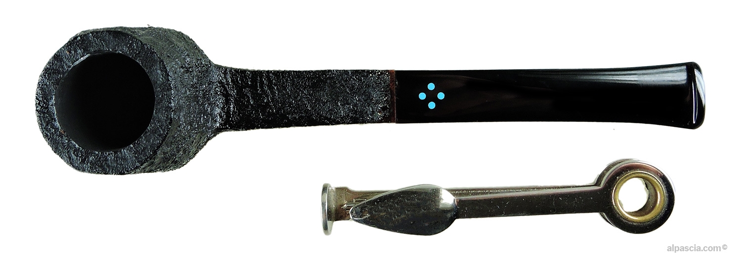 Vista dall'alto della pipa SASIENI 4 DOT RUFF ROOT DARK (051d)