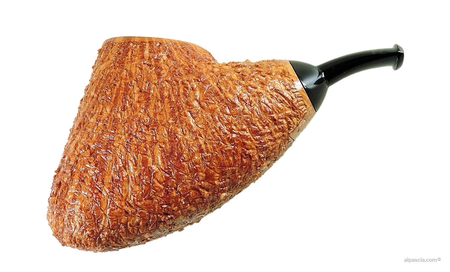 Side view of the Ganci Mopetta Rusticated pipe (067)