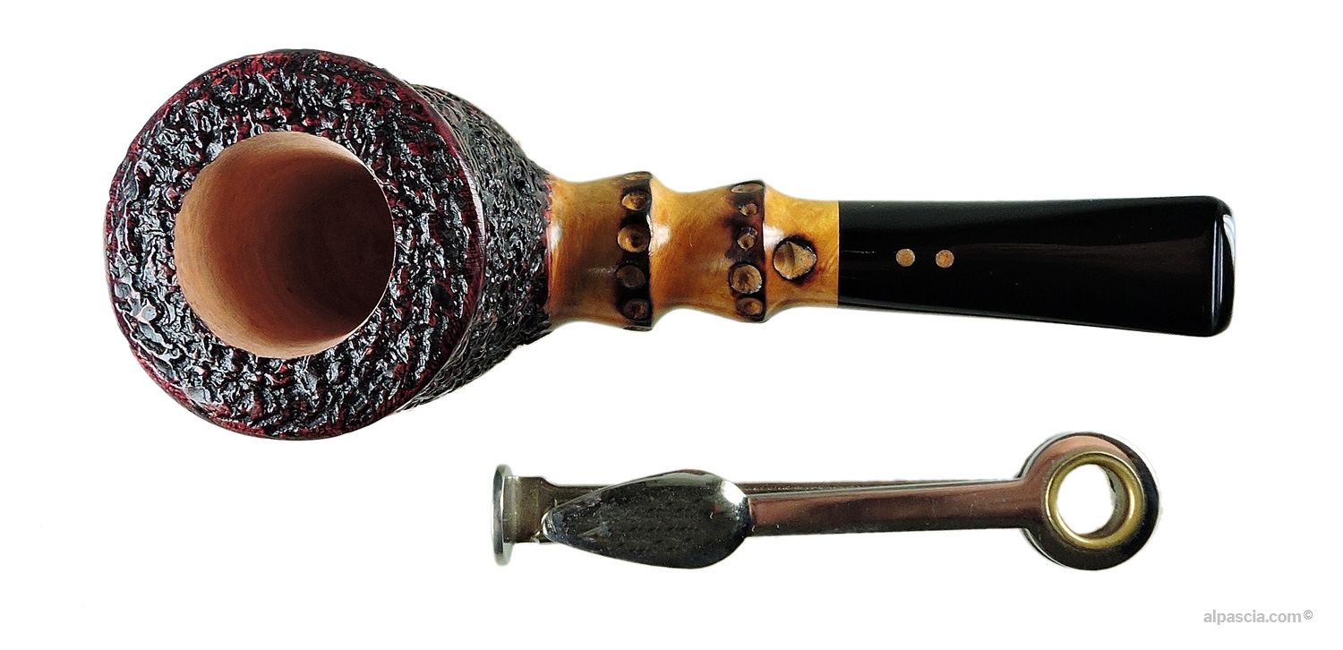 Pipa Radice Rind 2200 Cherrywood Rusticata - dettaglio rim e braciere
