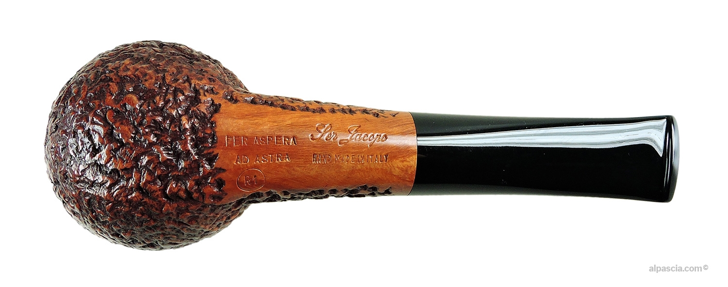 Pipa Ser Jacopo R1 2284 Apple Chubby Rusticata - vista dal basso e punzonatura R1