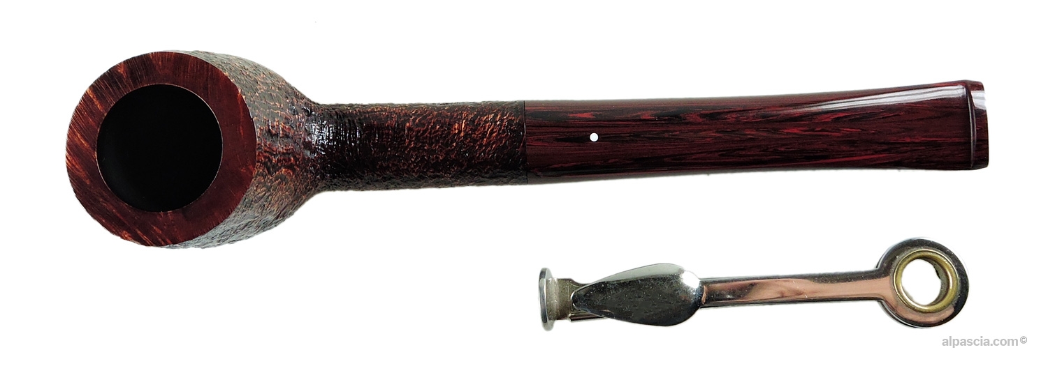 Pipa Dunhill Cumberland 4303F Gruppo 4 Billiard Filtro 9mm - dettaglio rim liscio e braciere