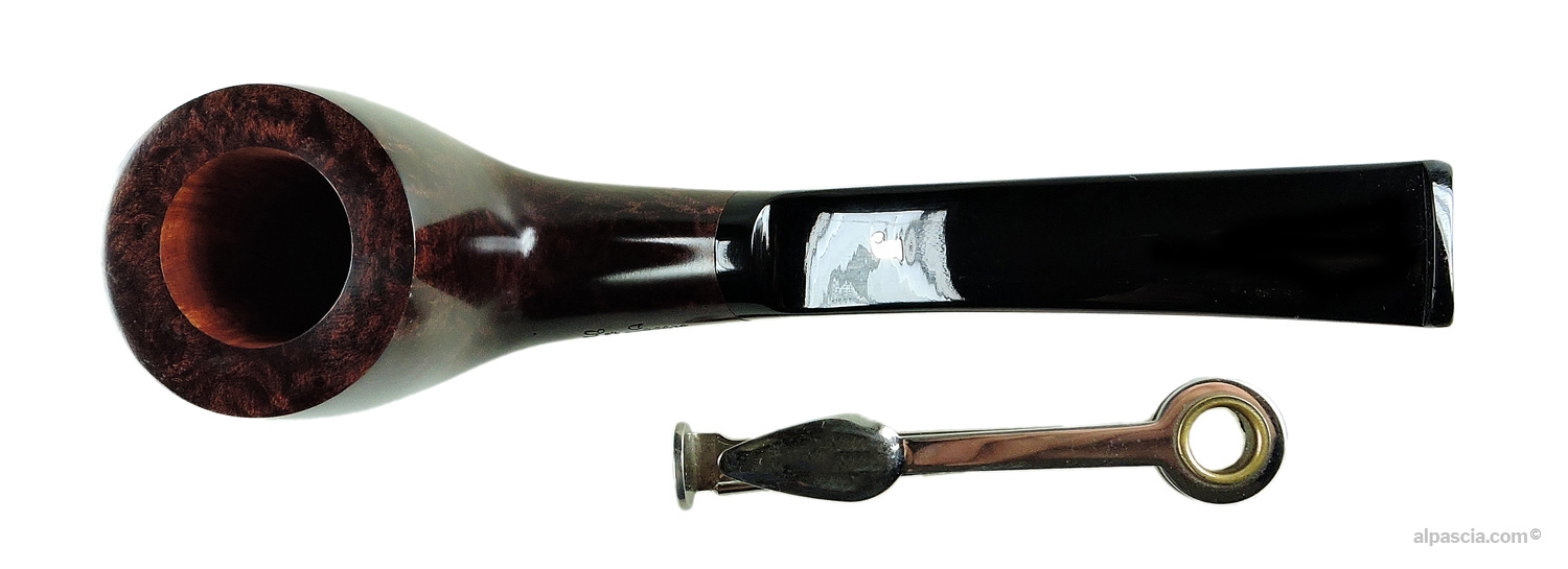 Ser Jacopo L1 Smooth Bent Pipe - top view showing grain and rim